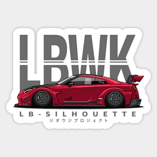 LBWK Silhouette GTR R35 (Vibrant Red) Sticker